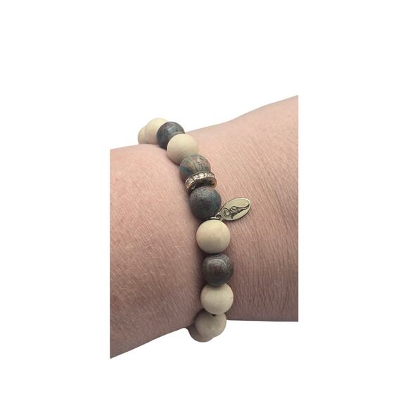 Earthtones Gemstone Beaded Bracelet - Picture 1 of 8